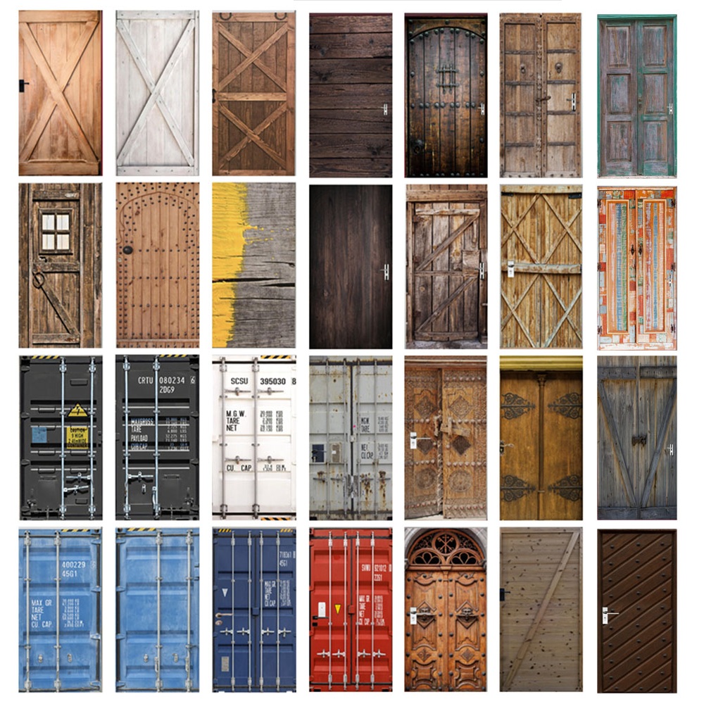 Home Textiles Perth - Adesivo per porta in legno vintage