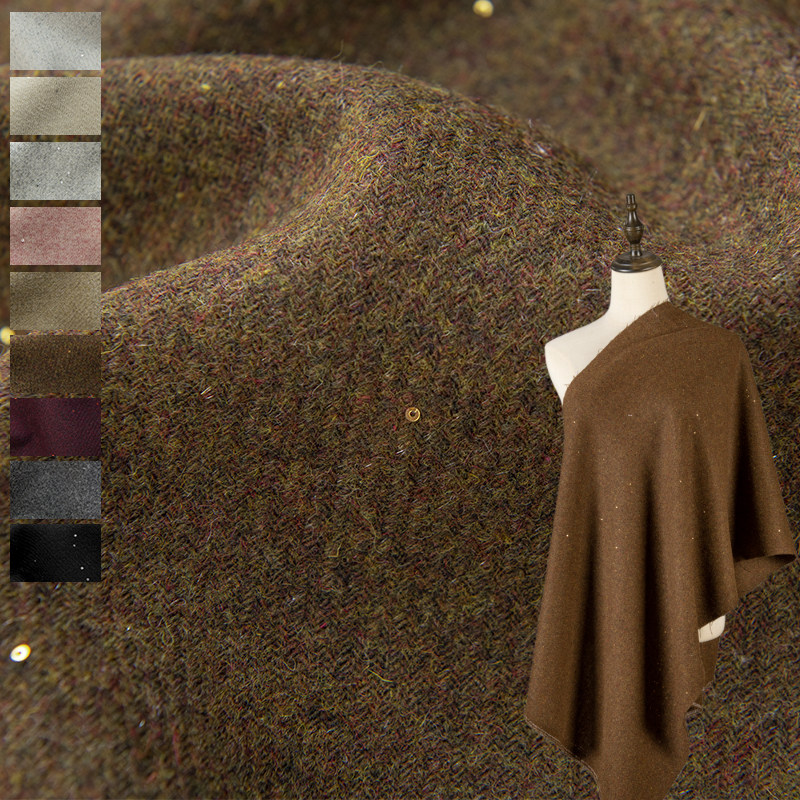 Wool Blanket Herringbone - Tessuto in tweed misto lana con