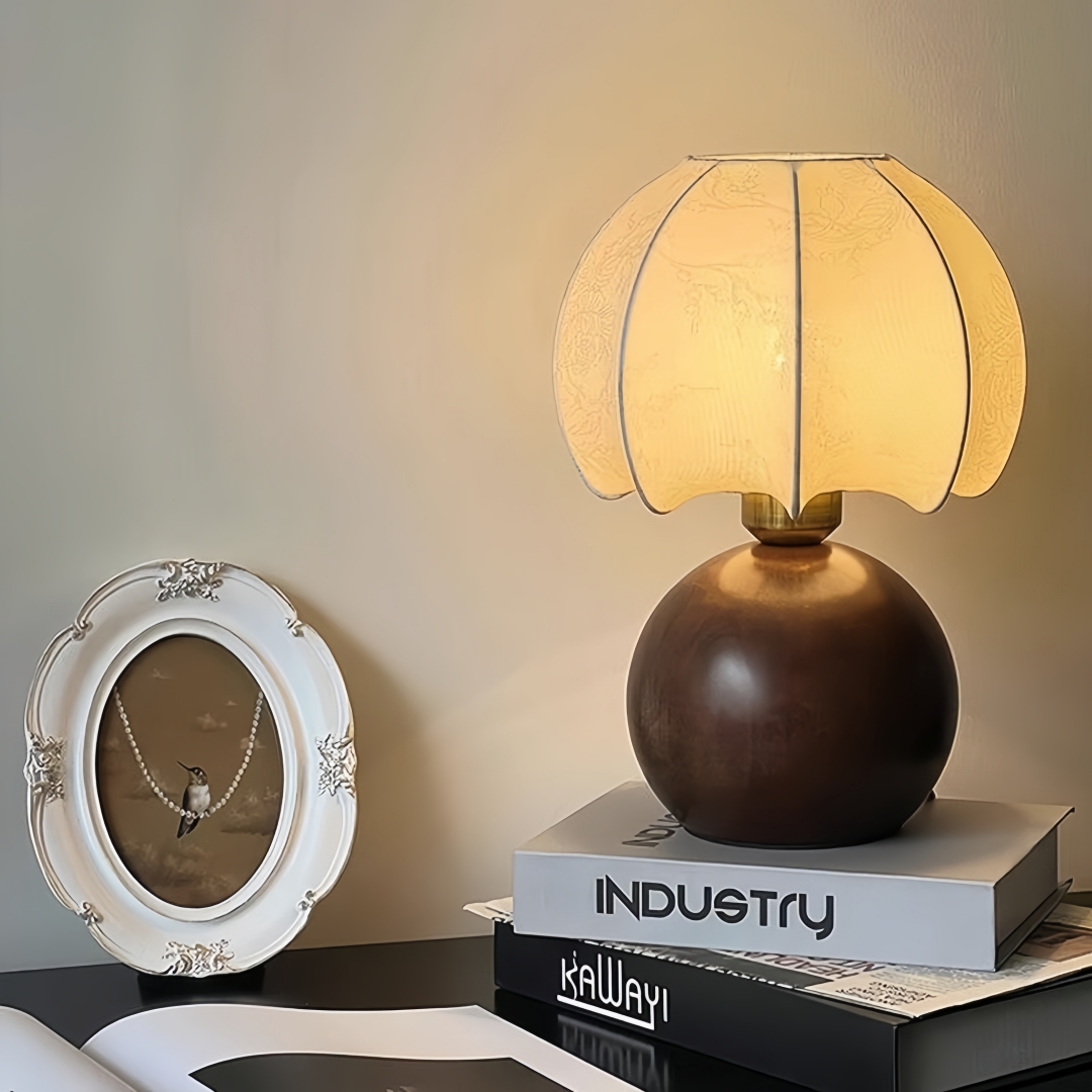 Home Textiles & Furnishings - Lampada da tavolo floreale vintage, lampada