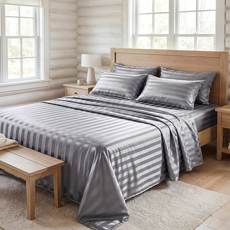 Fitted Sheet Deep - Set di Lenzuola in Raso a