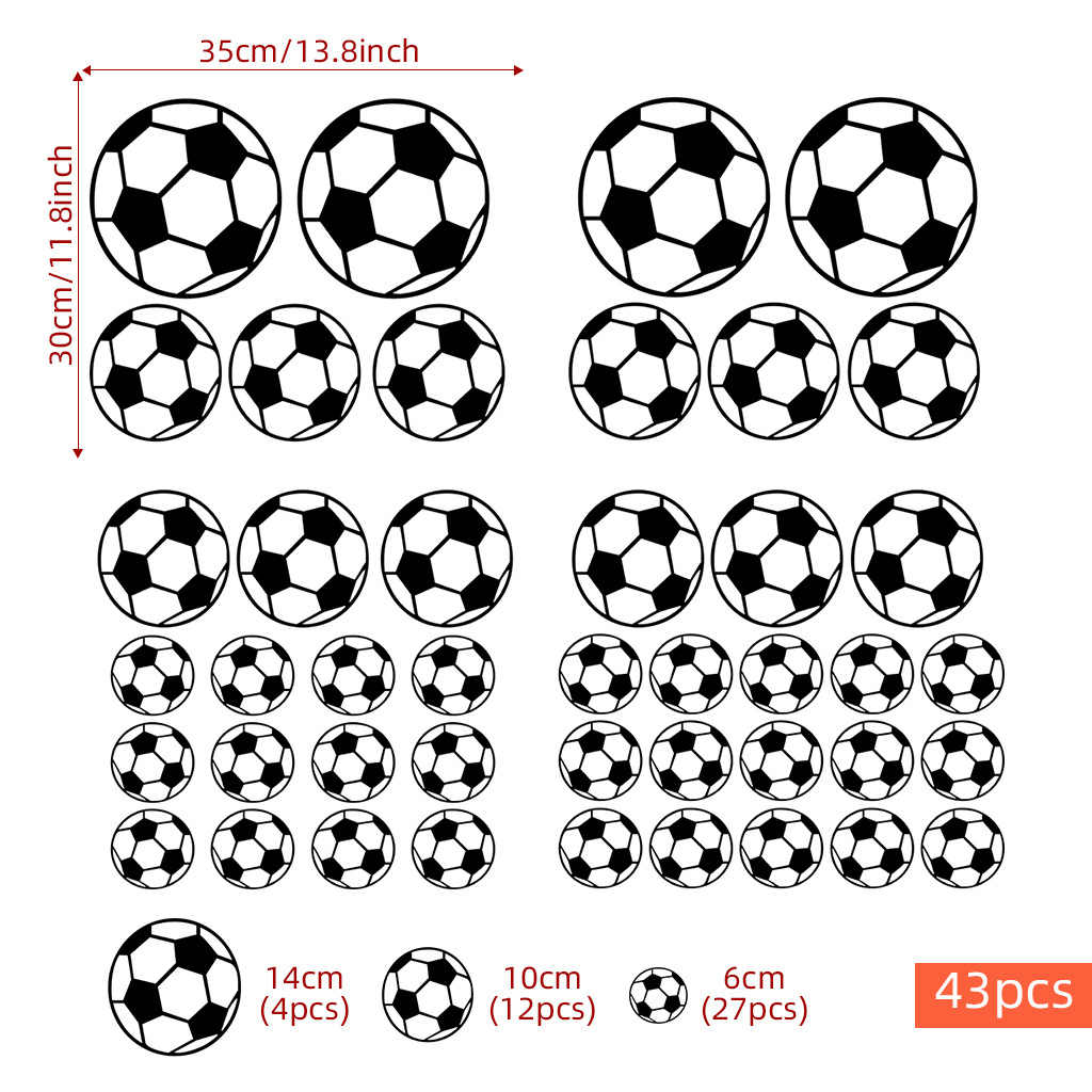 43 pezzi adesivi murali calcio - Home Textiles Perth recensione e prezzo